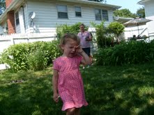 Crying Child in Garden